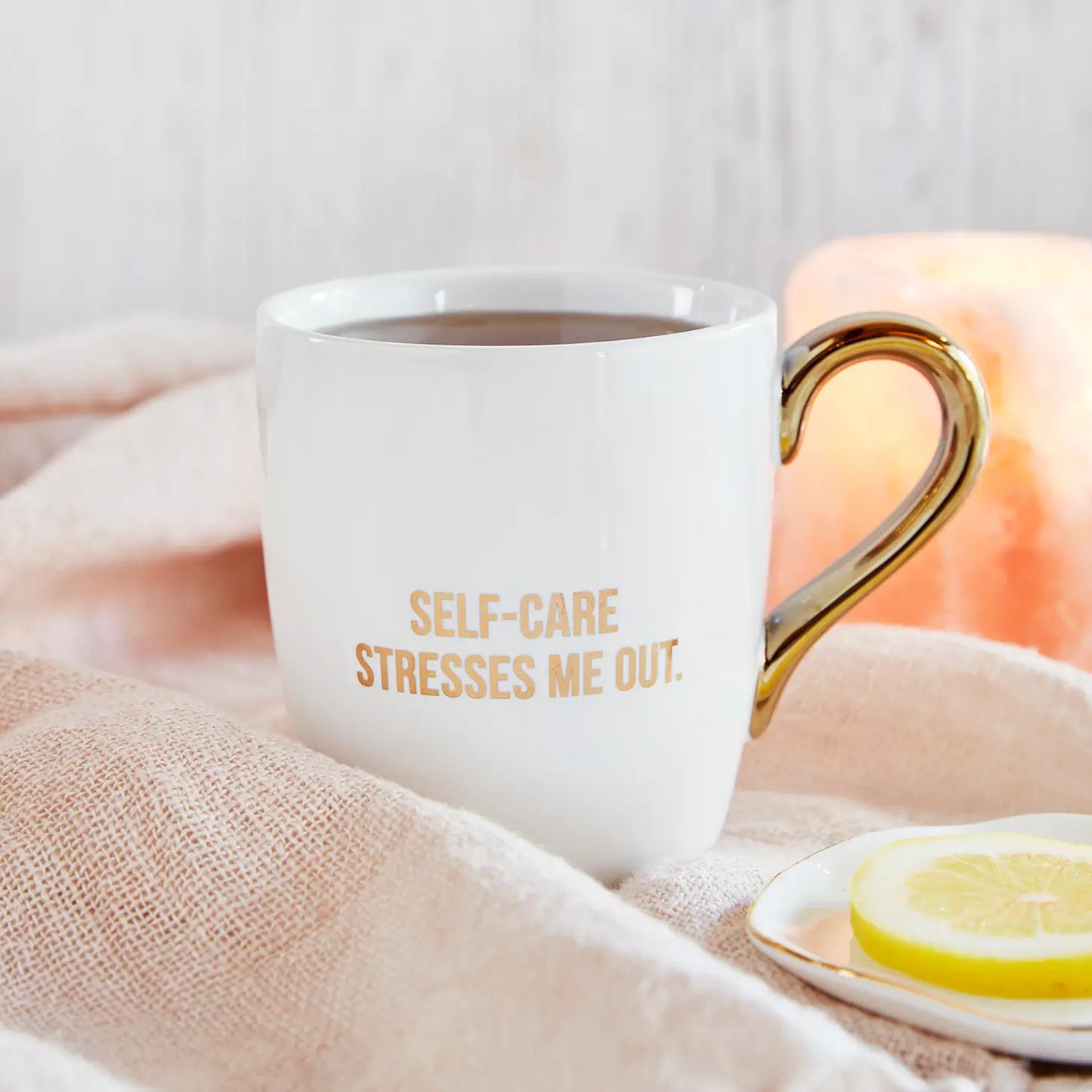 Self Care Stresses Me Out (Gold Mug)